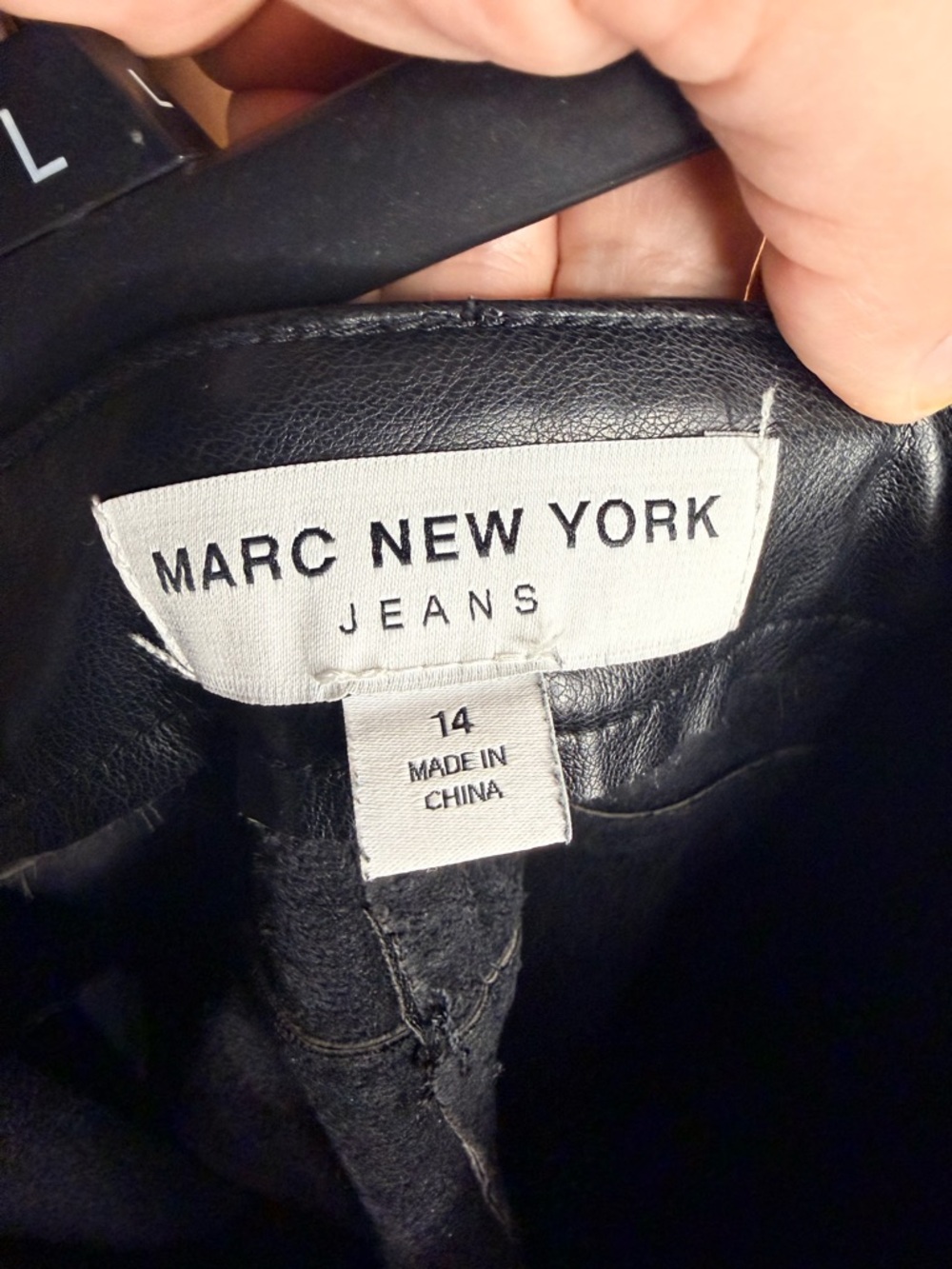Marc New York Black Shiny Faux Leather Mini Skirt - Picture 4 of 5